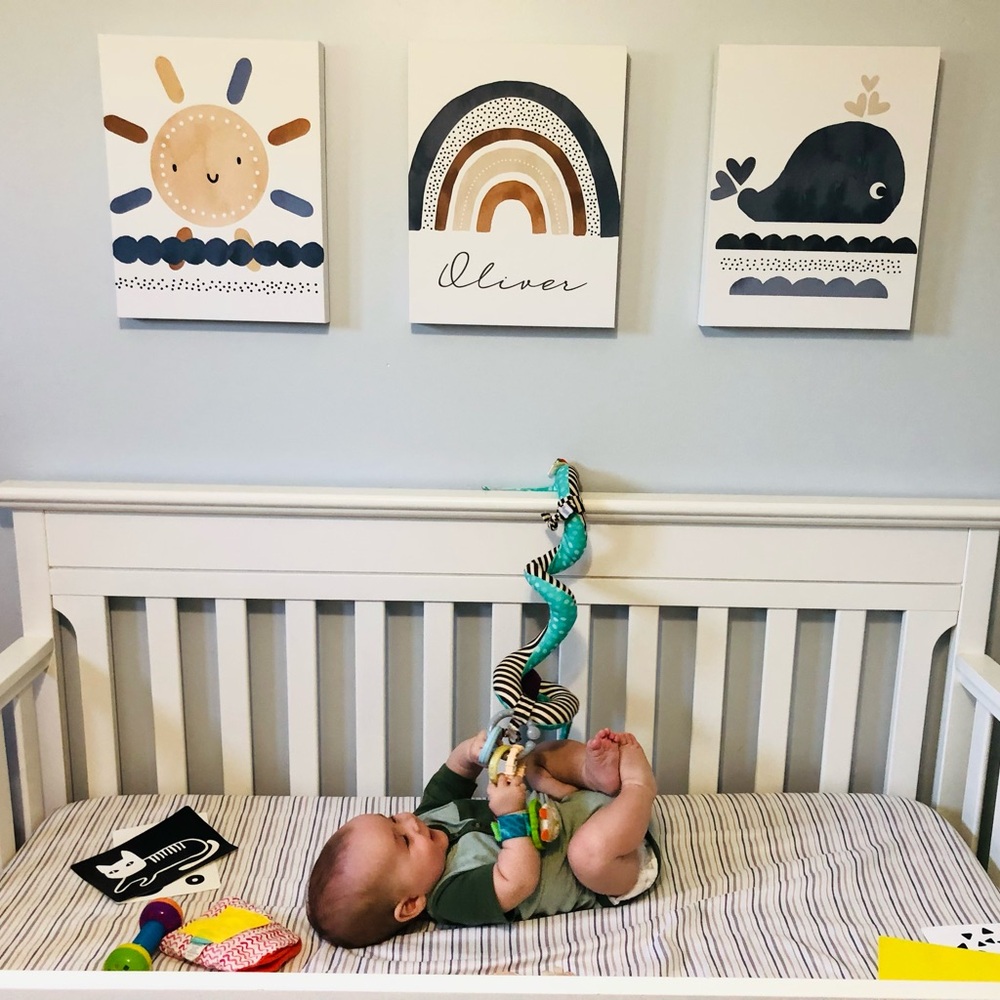 OLIVER Canvas boys nursery decor